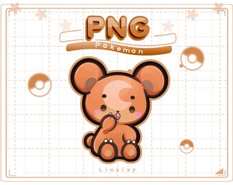 Teddiursa Pokemon PNGTuber | Voice Reactive Stream Asset (4 Files)