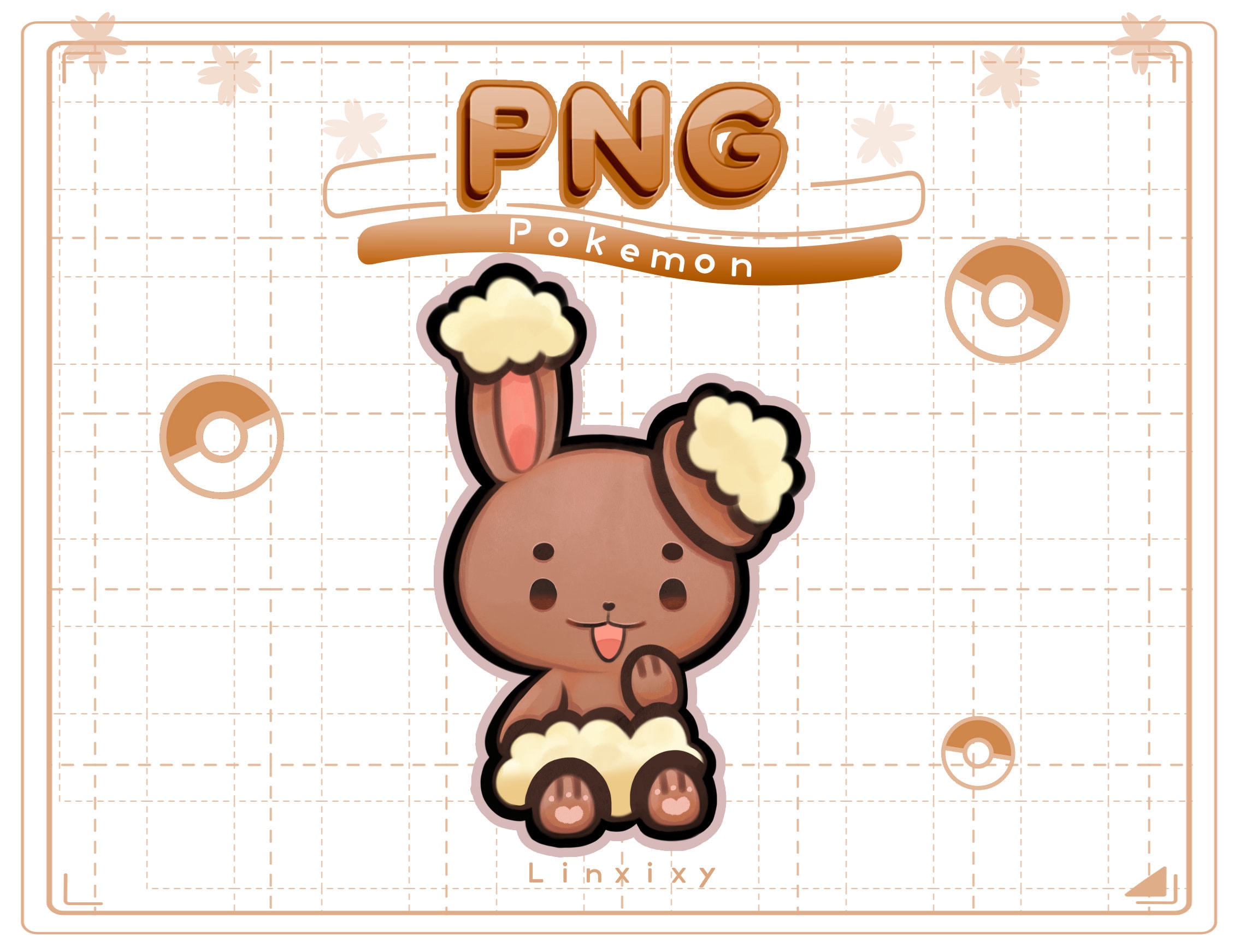 PNGTuber | Reactive Image | Buneary Pokemon Stream 4 Files for OBS | Voice Reactive | Twitch Streamer PNG-tuber