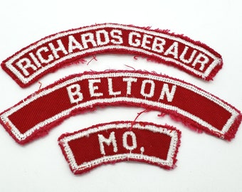 USA Boy Scouts rws red white strip Greater Niagara Frontier Council strip badge 