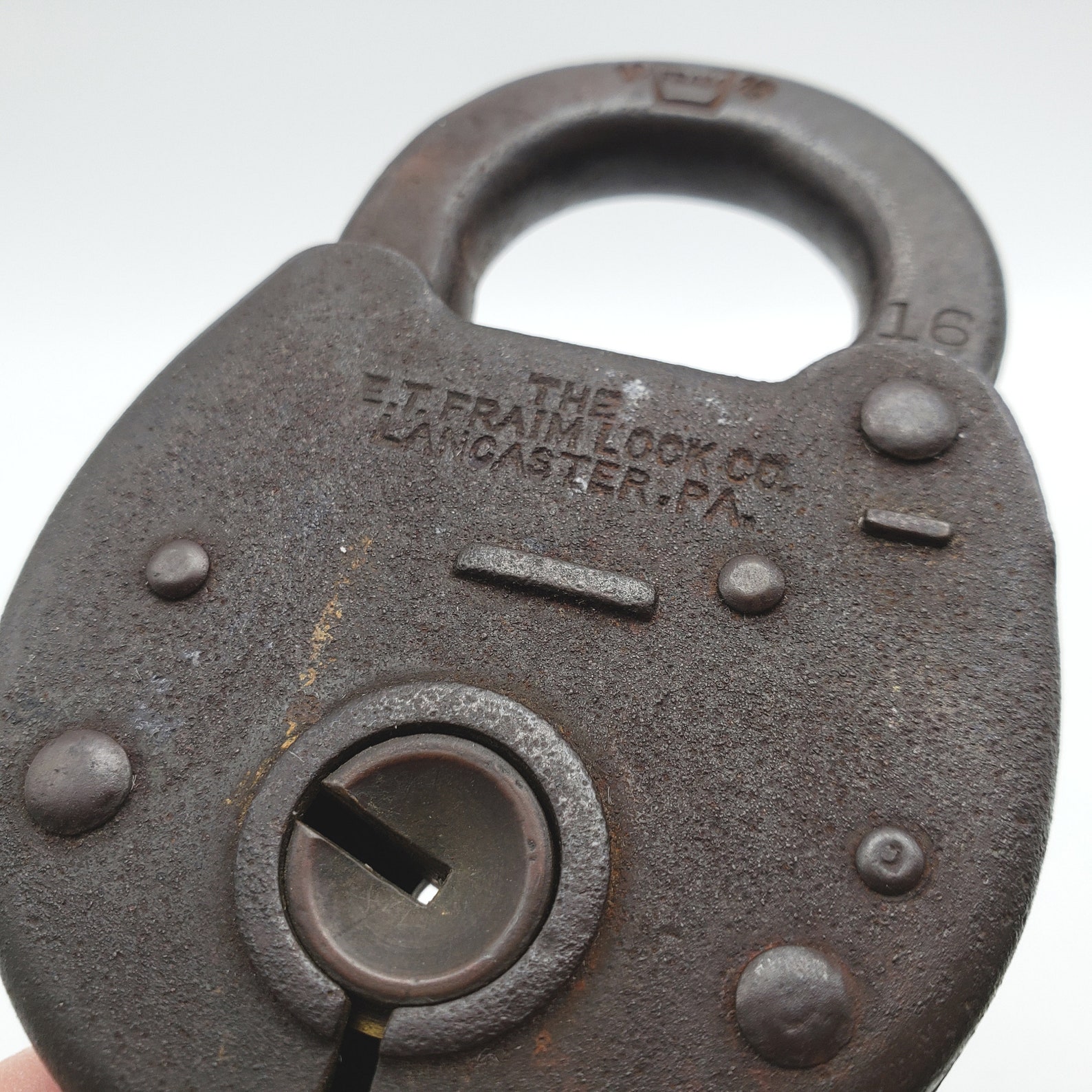 Vintage E. T. Fraim Lock Co Padlock NO KEY Lancaster PA Old Etsy