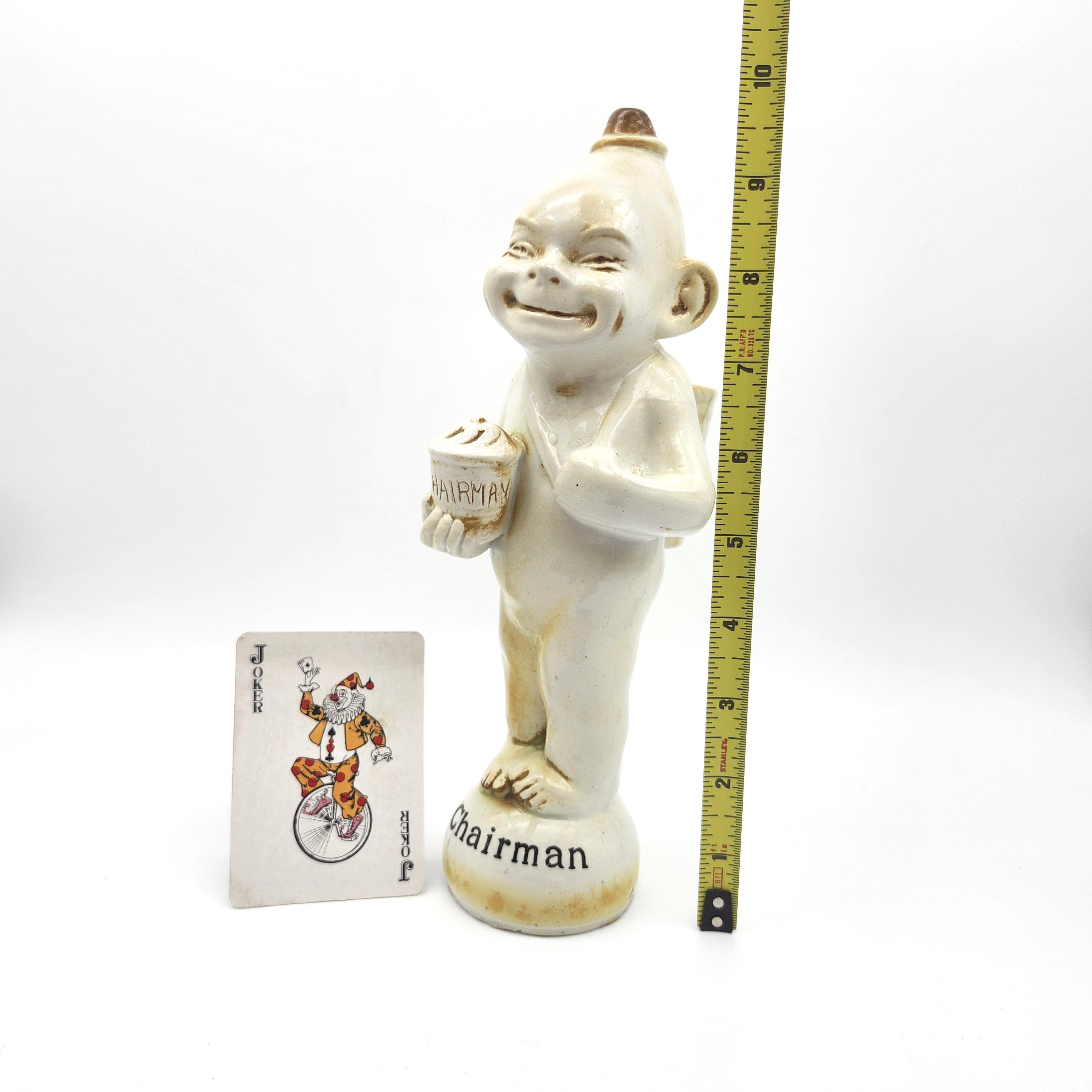 Vintage Chairman Tobacco Match Holder Imp Nymph Advertising Figure
