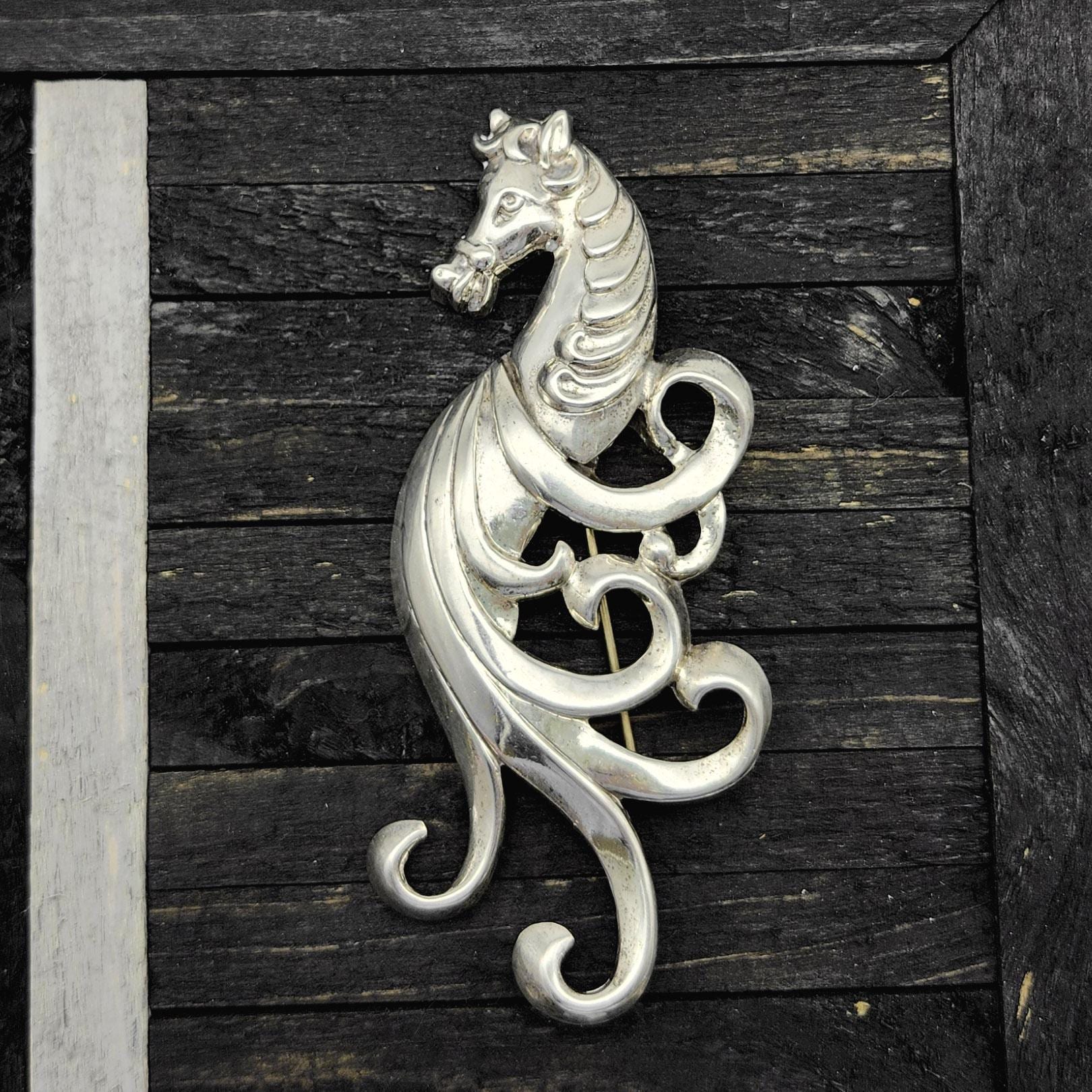 Silver Vintage Carnival Horse - Etsy