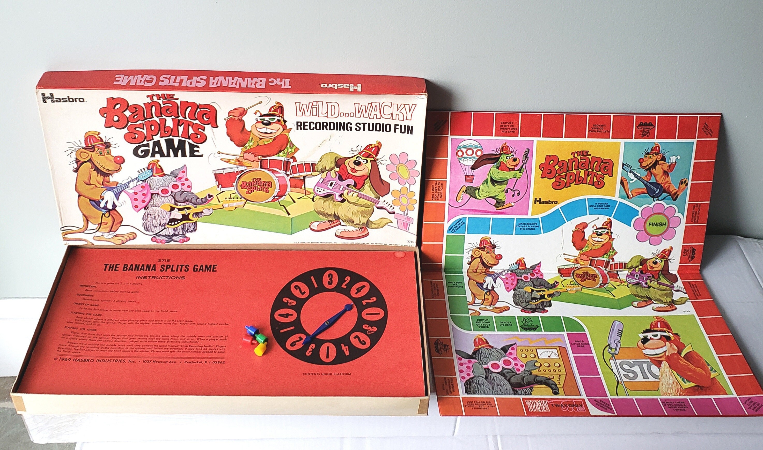 Vintage the Banana Splits Game Rare Complete Board Game 1969