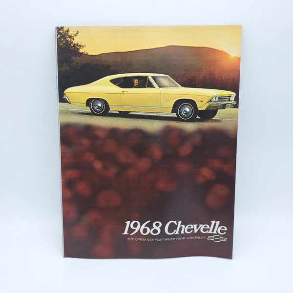 Vintage 1968 Chevrolet Chevelle Sales Brochure Dealership Vehicle Model Booklet Malibu Concours