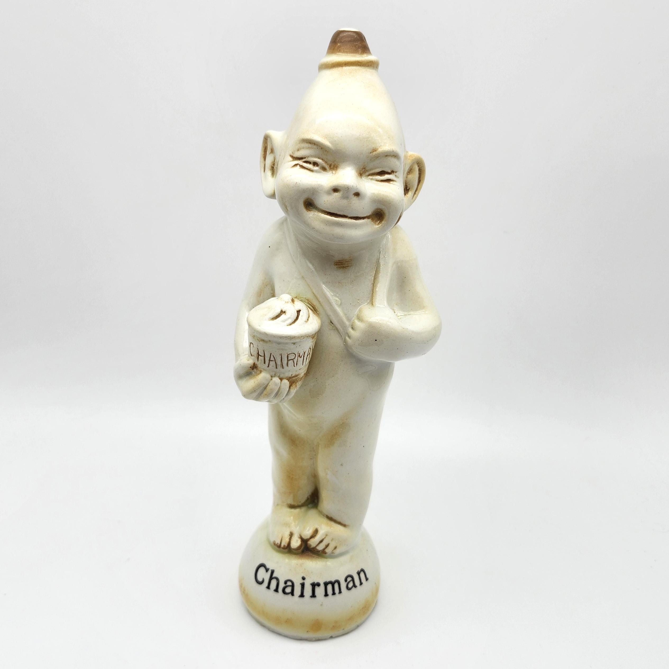 Vintage Chairman Tobacco Match Holder Imp Nymph Advertising Figure