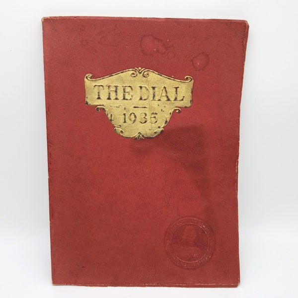 Vintage 1935 The Dial Yearbook Franklin High School Reisterstown MD