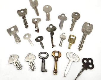 Vintage Key Lot 19 Small Diary Toys Banks Luggage Sears Cheney MasterLock Comfee Presto Long Yale