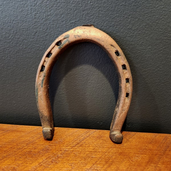 Vintage Copper Painted Horseshoe Rustic Western Decor Horse Shoe Good Luck Symbol Farmhouse Country Old West Style