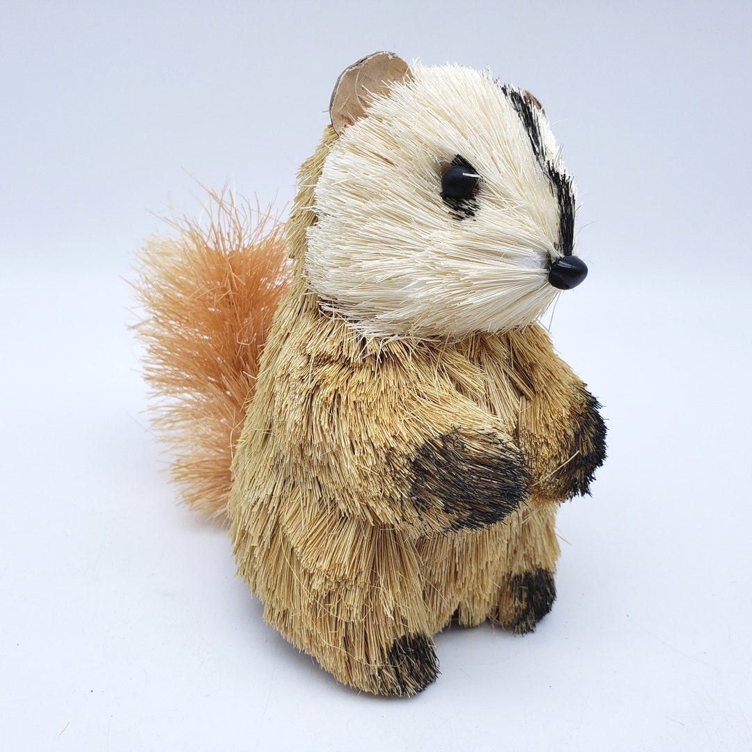 Vintage Hedgehog Badger Bristle Bottle Brush Hand Crafted Art Animal
