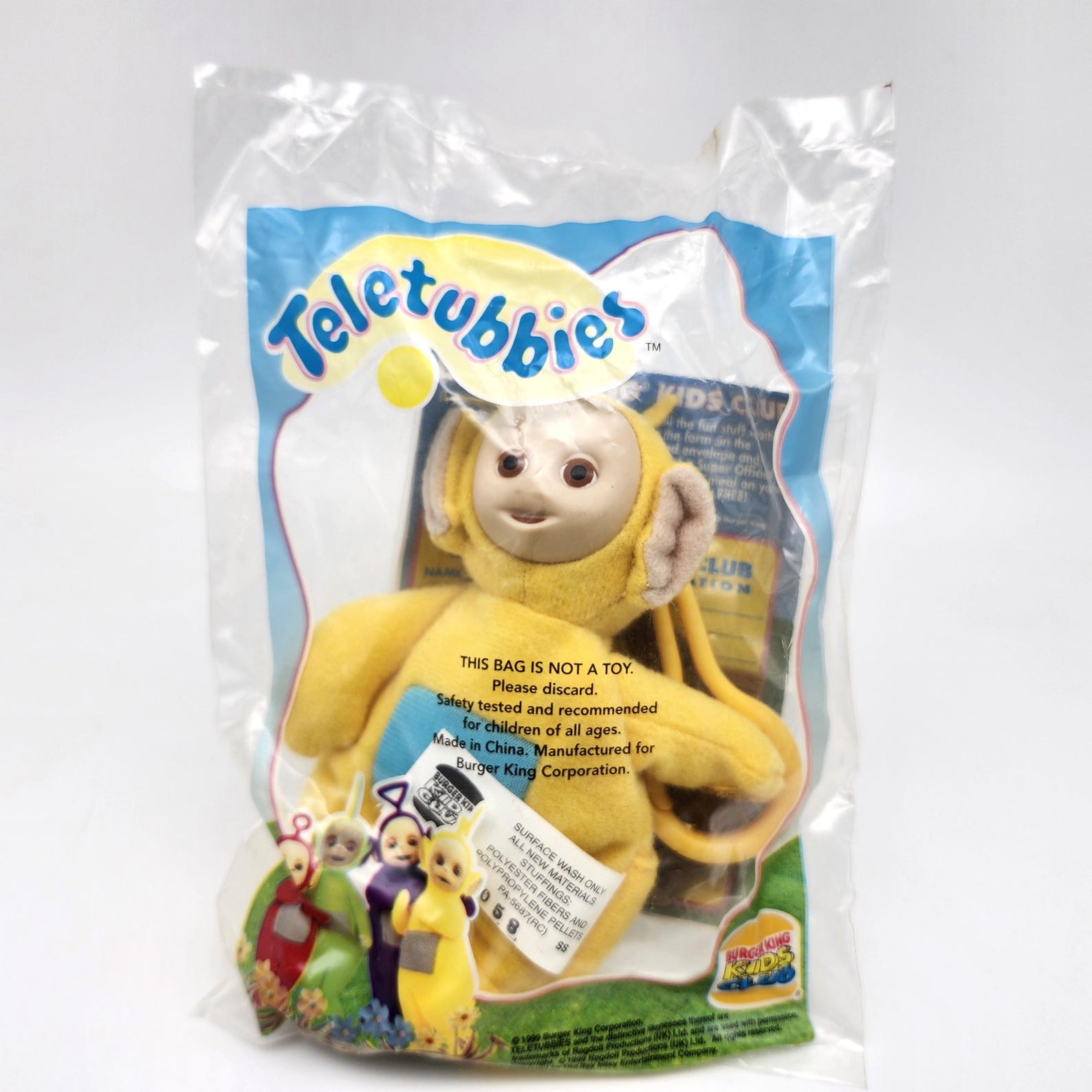 Noo Rabbit Vintage Teletubbies Plush Clip on Beanbag Finger Puppet Your Choice Po ...