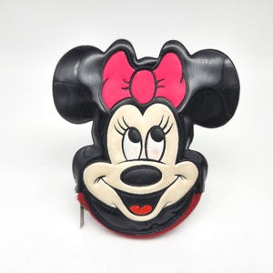 Vintage Disney Minnie Mouse Vinyl Zipper Squeak Change Coin Purse Squeaker Works