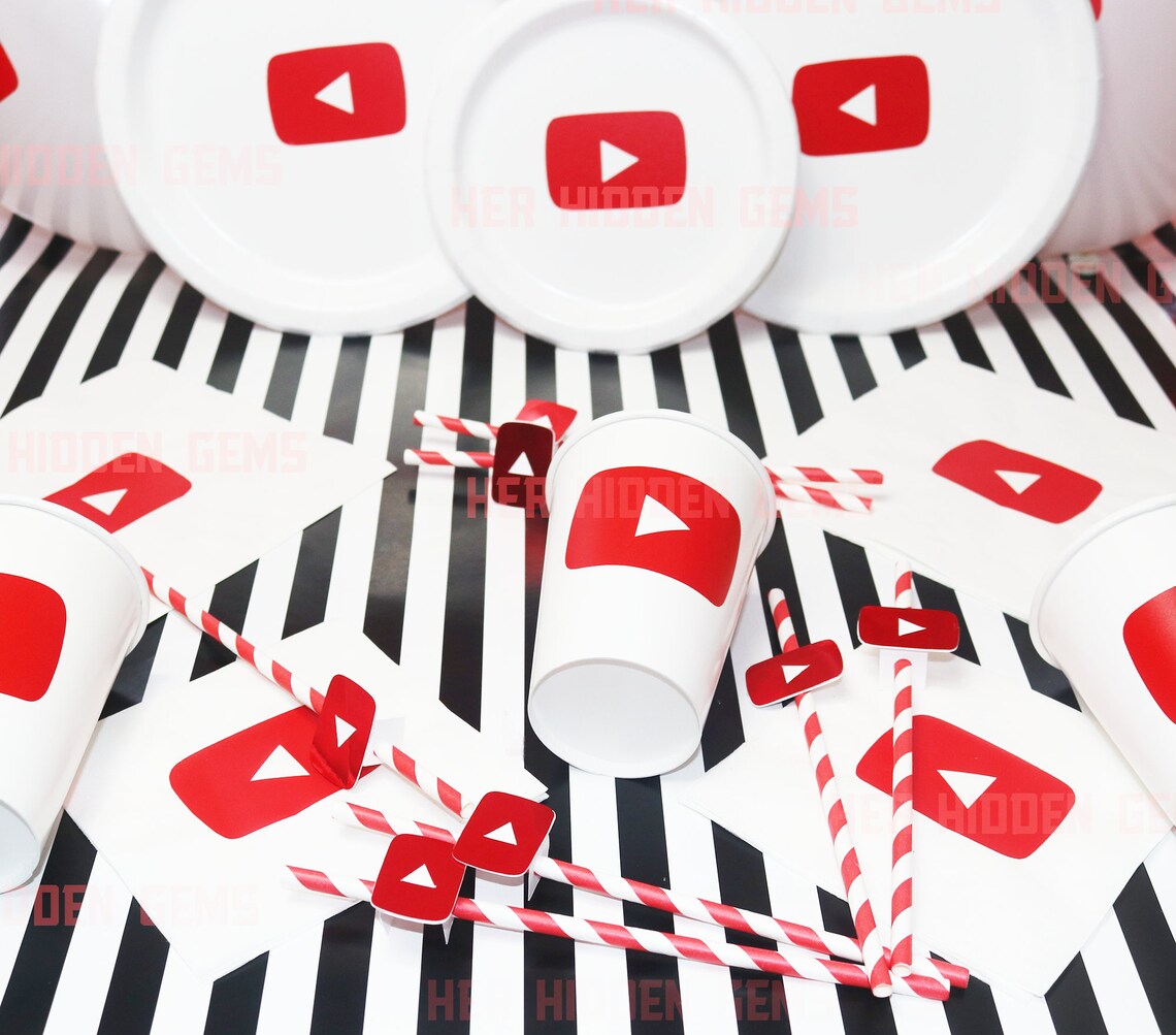 YouTube Party Supply Kit Partys Pack Party Bundle YouTube Etsy