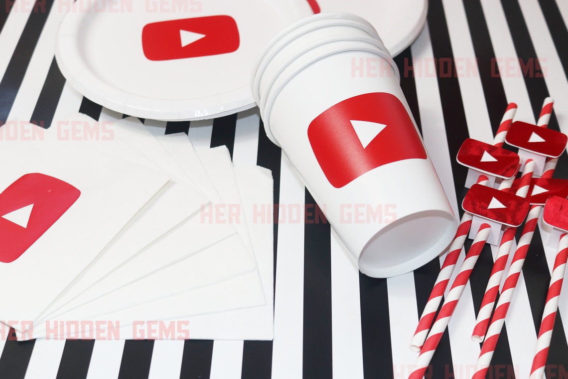 YouTube Party Supply Kit Partys Pack Party Bundle YouTube Etsy
