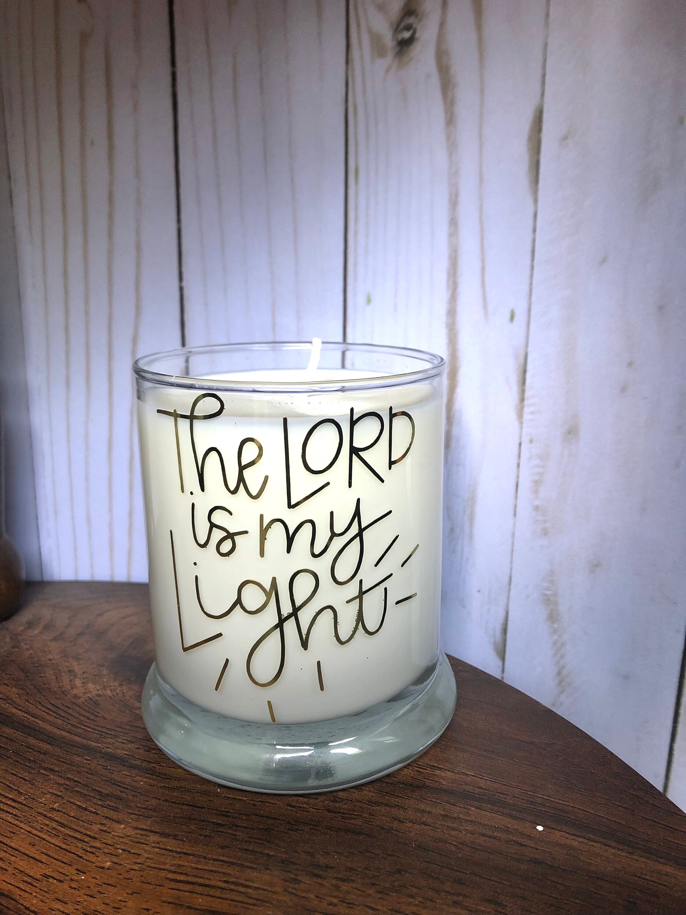 Inspirational Message Candle Bible Verse Candle The LORD Etsy