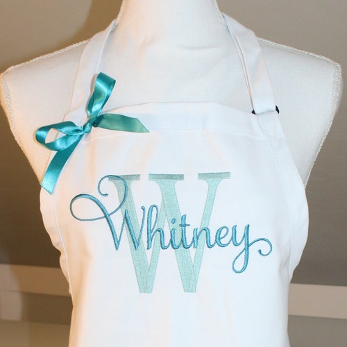 Monogrammed Apron With Letter and Name Perfect Gift Etsy