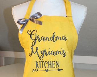 Grandma's Kitchen Apron Personalized with Grandma name - Personalized Apron - Grandma Apron - Gift for Grandma - Custom Apron - Grandma Gift