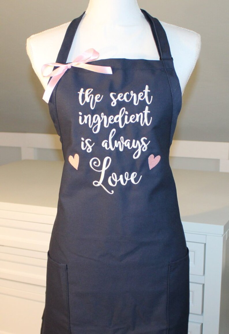 The Secret Ingredient is Always Love Apron Embroidered Apron Etsy