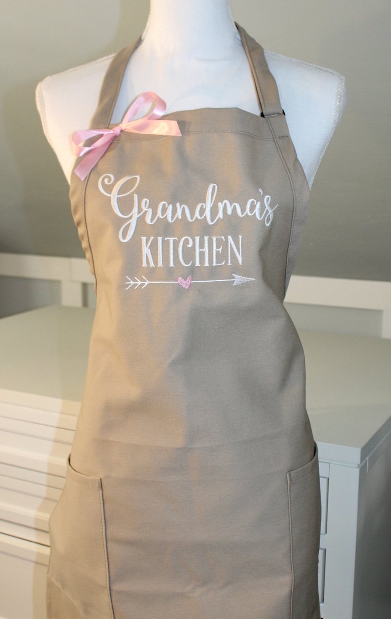 Grandma's Kitchen Apron Personalized Apron Grandma Etsy