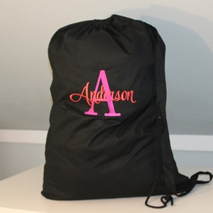 Monogrammed Laundry Bag with Letter and Name with Mayah font - Laundry bag with Monogram