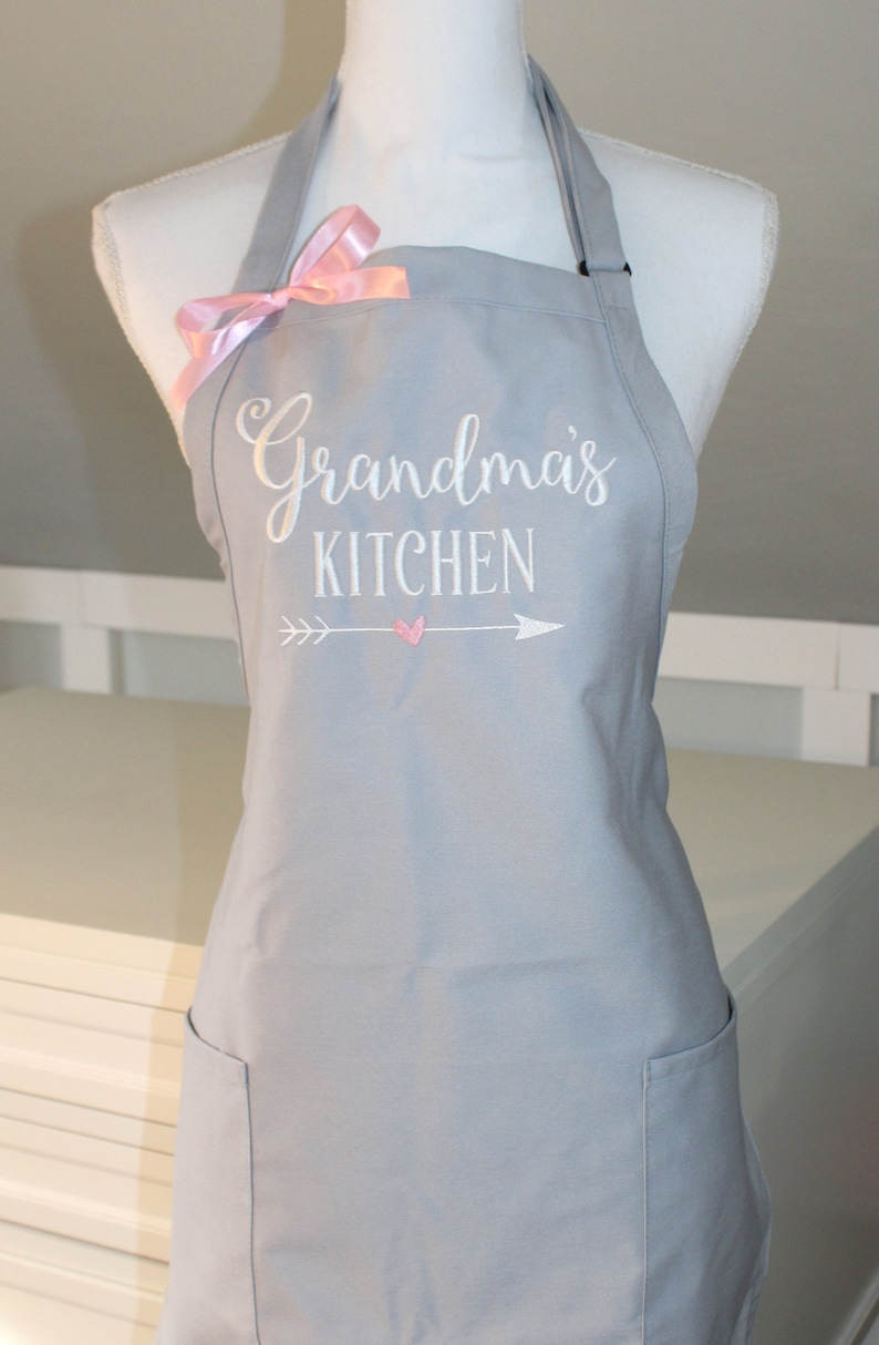 Grandma's Kitchen Apron Personalized Apron Grandma Etsy