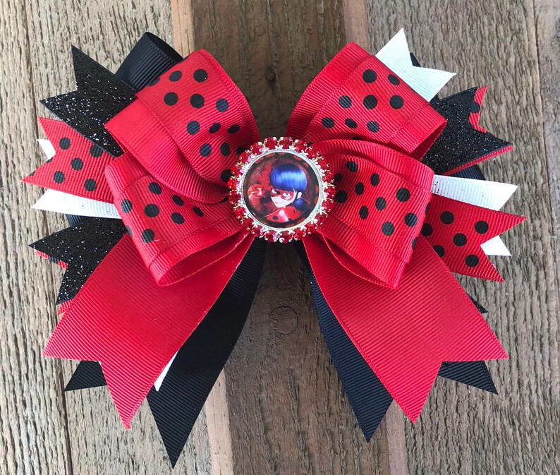 ladybug hair bow