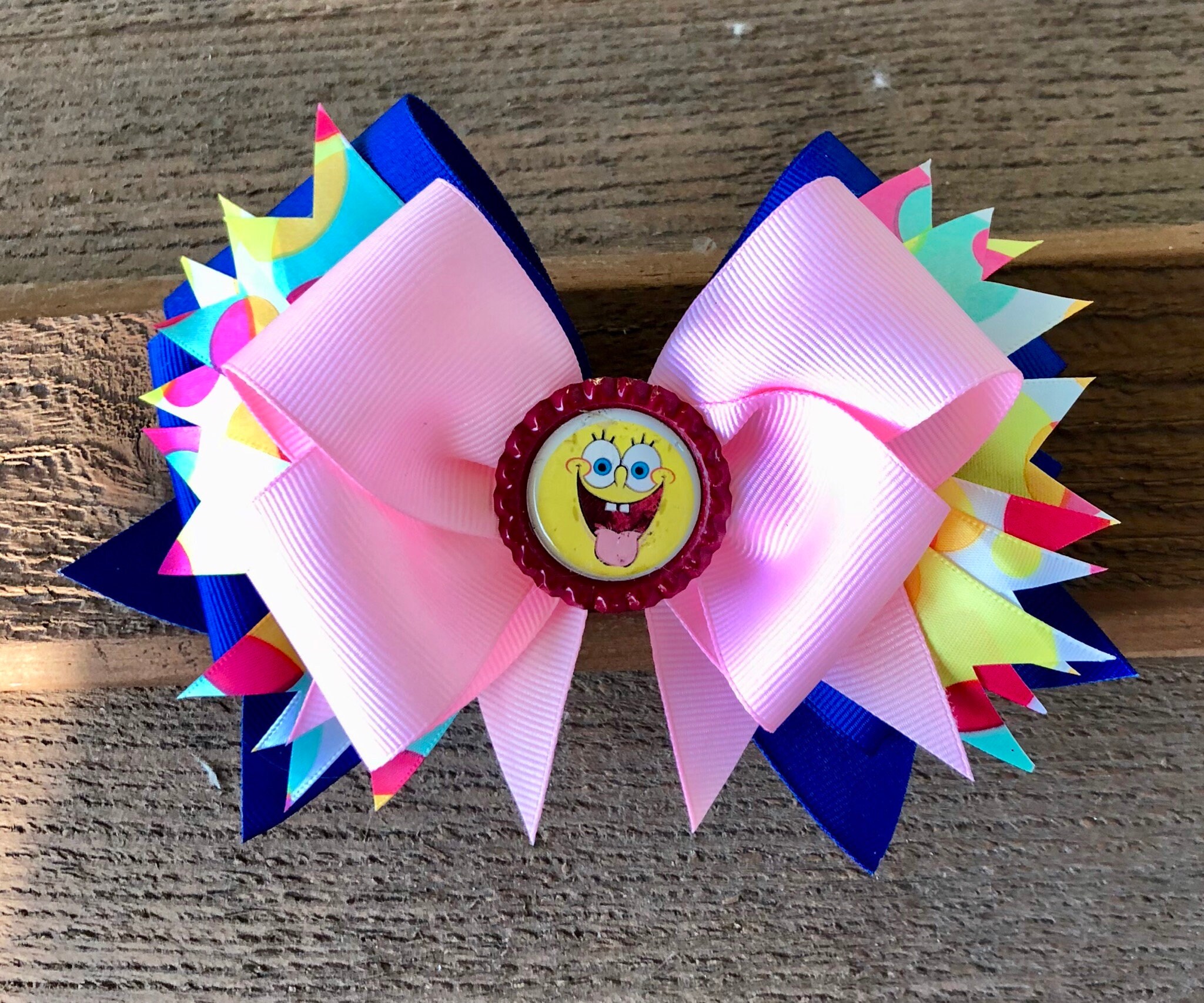 Spongebob bow spongebob hair bows girl spongebob costumes for Etsy