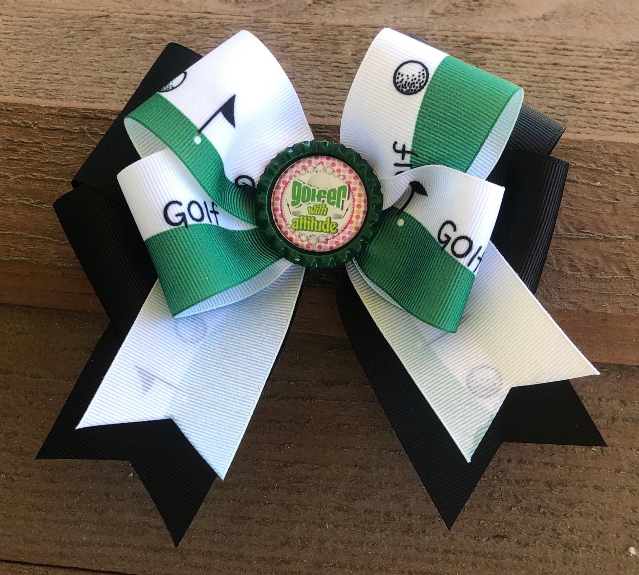 Golf bow Golf hair accessories birthday bows black bows golf Etsy