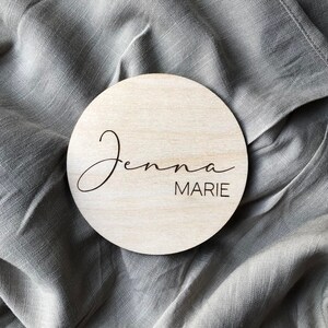 Personalized Engraved Wood Baby Name Sign: Birth Announcement Photo Prop
