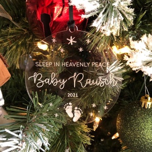 Engraved Infant Loss Ornament, Miscarriage Ornament, Infant Loss Gift, Stillborn Baby Remembrance Memorial Ornament, Angel Baby Gift