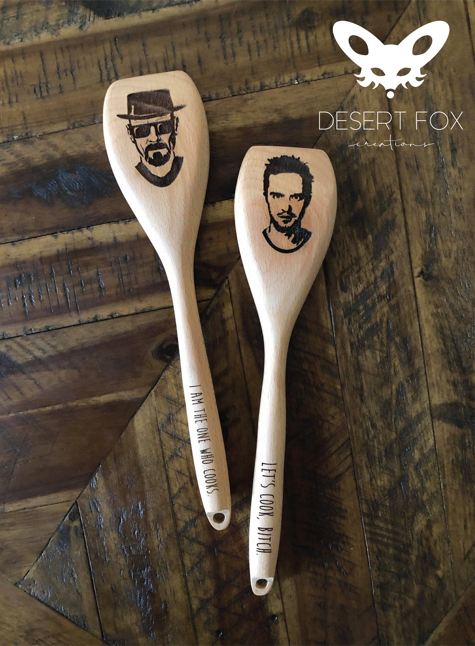 Breaking Bad Spoons Engraved Maple Wood Jesse & Walter Etsy