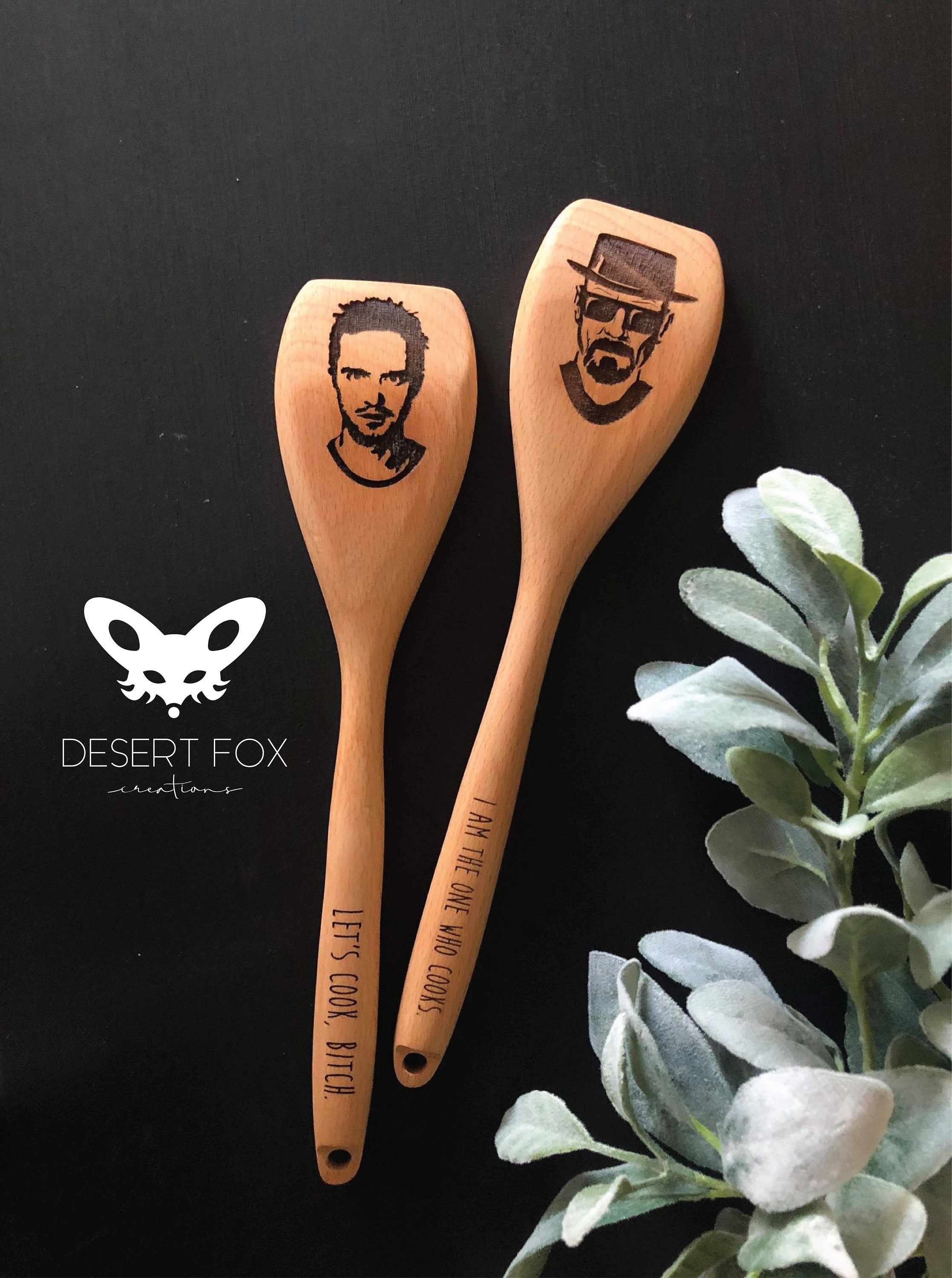 Breaking Bad Spoons Engraved Maple Wood Jesse & Walter Etsy