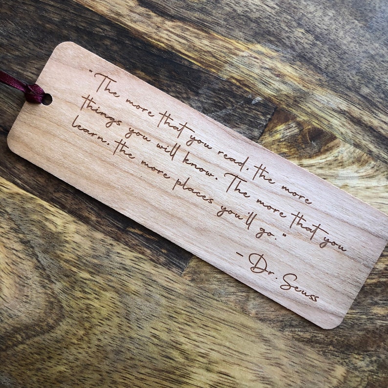 Engraved Personalized Bookmarks Custom Bookmarks Handwritten Sentimental Gift Wooden Bookmarks Wood Anniversary image 4