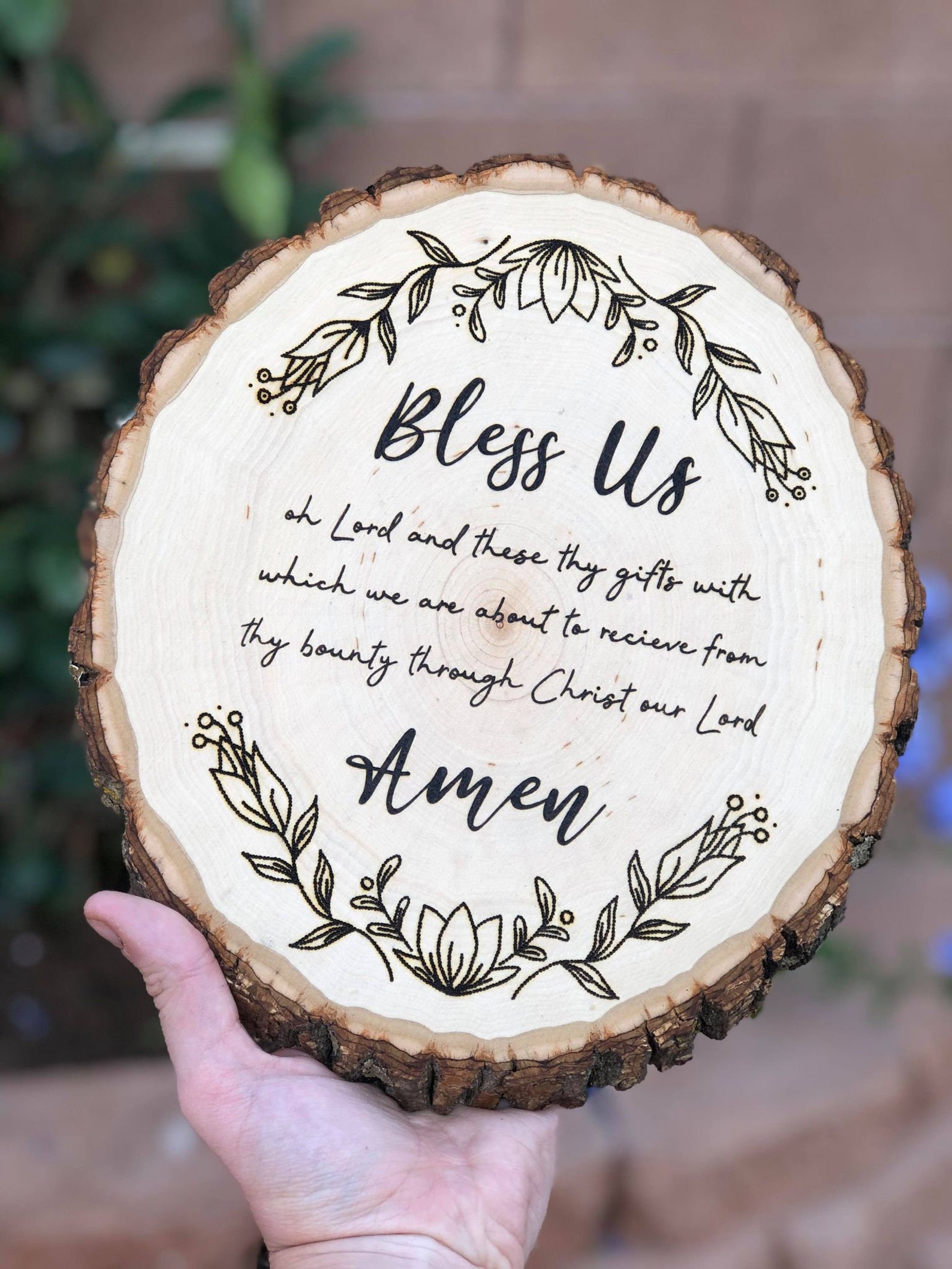 Bless Us Oh Lord Dinner Prayer Plaque Wood-burned Art - Etsy UK