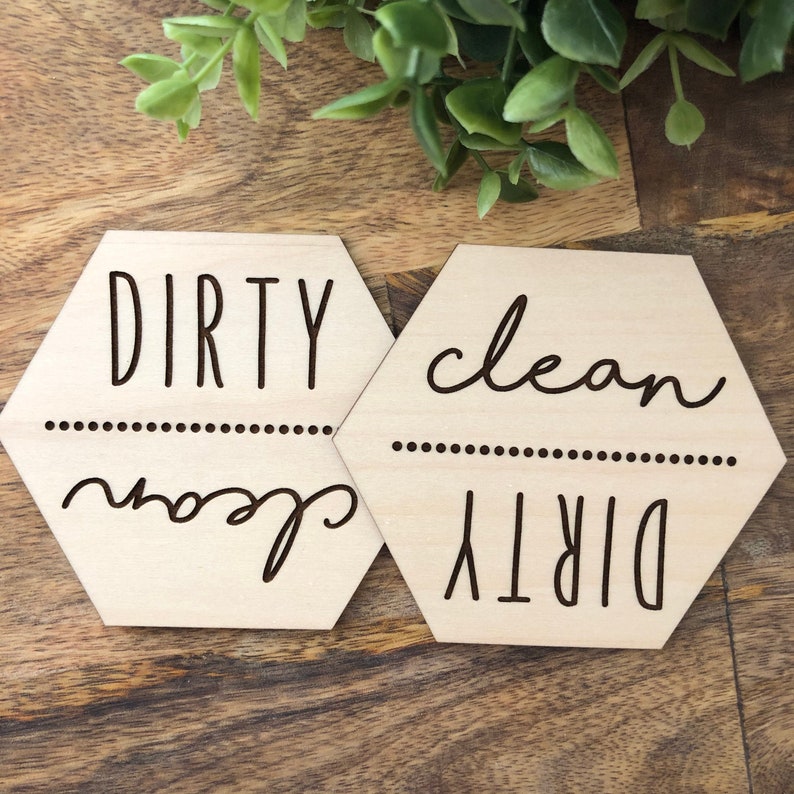 Clean or Dirty Dishwasher Washing Machine Etsy