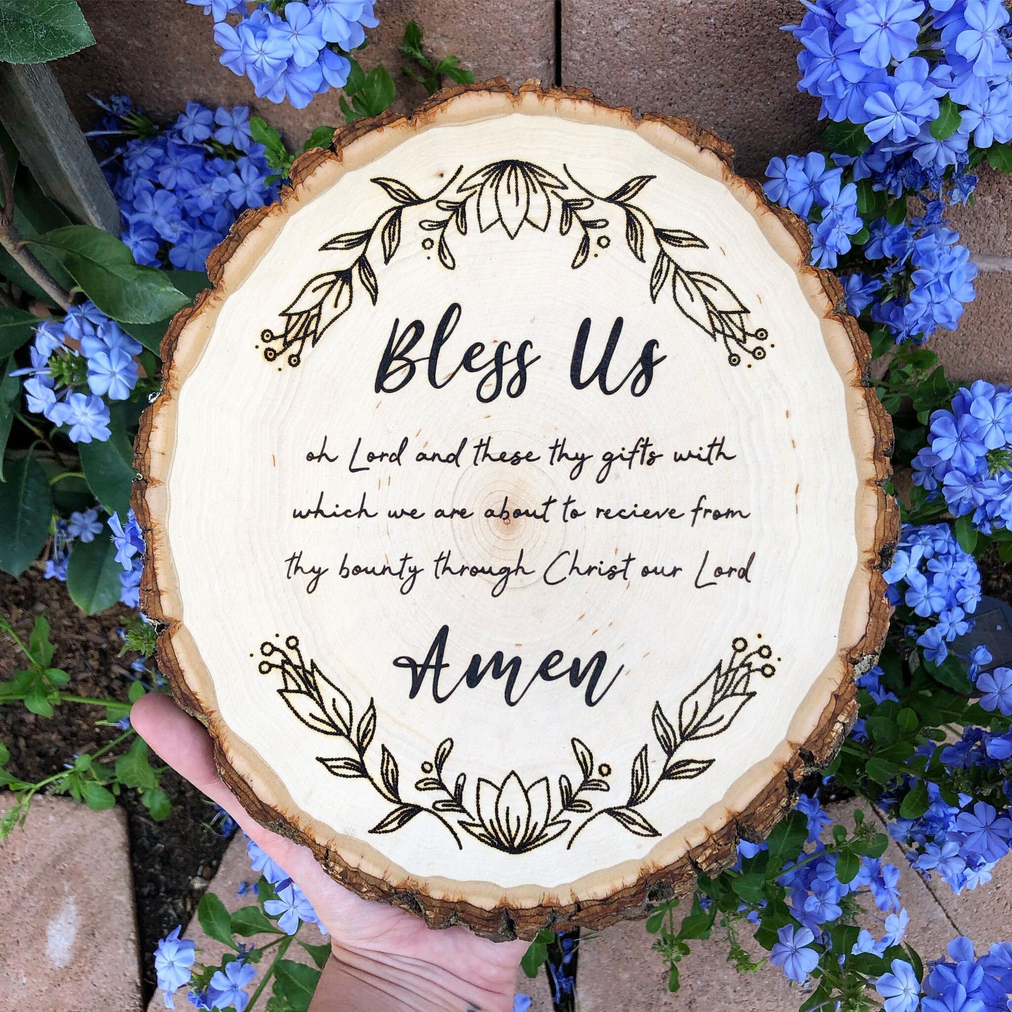 Bless Us Oh Lord Dinner Prayer Plaque Wood-burned Art - Etsy UK
