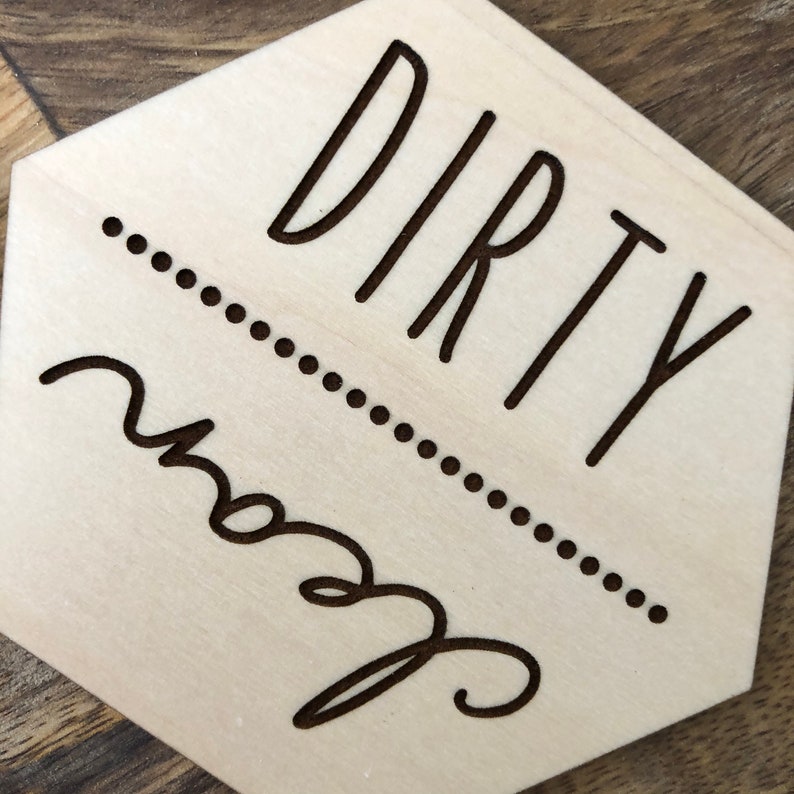 Clean or Dirty Dishwasher Washing Machine Etsy