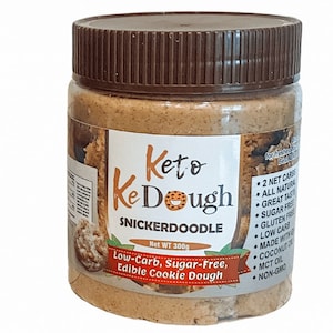 Keto Cookie Dough Snickerdoodle Keto Friendly Edible Cookie Dough - Sugar Free, Low Carb, gluten free keto snack, keto desserts, keto treats