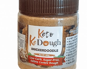 Keto Cookie Dough Snickerdoodle Keto Friendly Edible Cookie Dough - Sugar Free, Low Carb, gluten free keto snack, keto desserts, keto treats