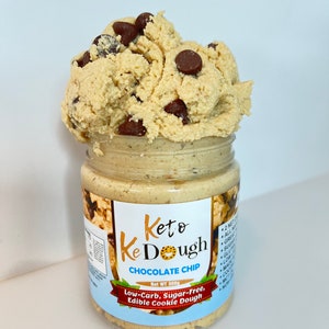 Chocolate Chip Keto Cookie dough, sugar-free treats, keto friendly, Gluten free desserts, Low carb cookie dough, Fat bombs, Low-Carb Snacks
