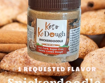 Keto Cookie Dough, Snickerdoodle cookie dough, Keto Friendly, Edible Cookie Dough, Sugar Free treats  Low Carb desserts, gluten free keto