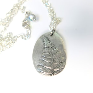 Fern Silver Toned Necklace for Plant Lover Fern Necklace Silver Nature Lover Necklace Plant Lover Jewelry Silver Leaf Botanical Gift image 1