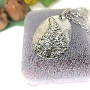 Fern Silver Toned Necklace for Plant Lover Fern Necklace Silver Nature Lover Necklace Plant Lover Jewelry Silver Leaf Botanical Gift image 2