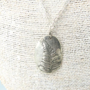 Fern Silver Toned Necklace for Plant Lover Fern Necklace Silver Nature Lover Necklace Plant Lover Jewelry Silver Leaf Botanical Gift image 4