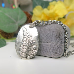 Fern Silver Toned Necklace for Plant Lover Fern Necklace Silver Nature Lover Necklace Plant Lover Jewelry Silver Leaf Botanical Gift image 7