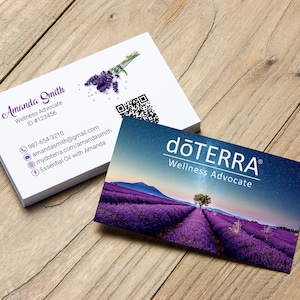 doTERRA Visitenkarten, Individuell angefertigte Doterra Visitenkarte, Moderne Visitenkarte, Ätherisches Öl, Printable Visitenkarte DO11
