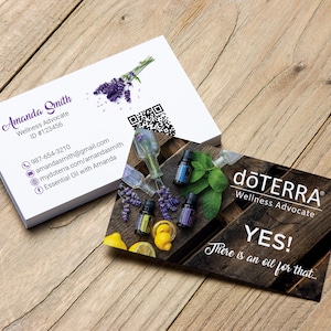 Cartões de visita doTERRA, Cartão de visita personalizado Doterra, Cartão de visita moderno, Óleo essencial, Cartão de visita para impressão DO17