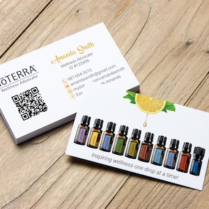 doTERRA Business Cards, Custom Doterra Business Card, Modern Business Card, Essential Oil, Printable Business Card DO14