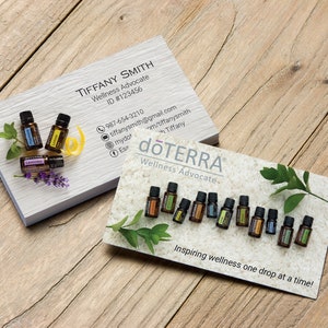 doTERRA Business Cards, Custom Doterra Business Card, Modern Business Card, Essential Oil, Printable Business Card DO09