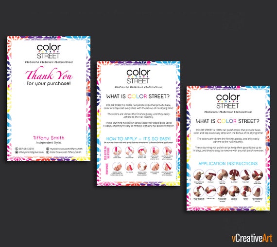 PRINTABLE Color Street Thank You Cards What Is Color Street | Etsy