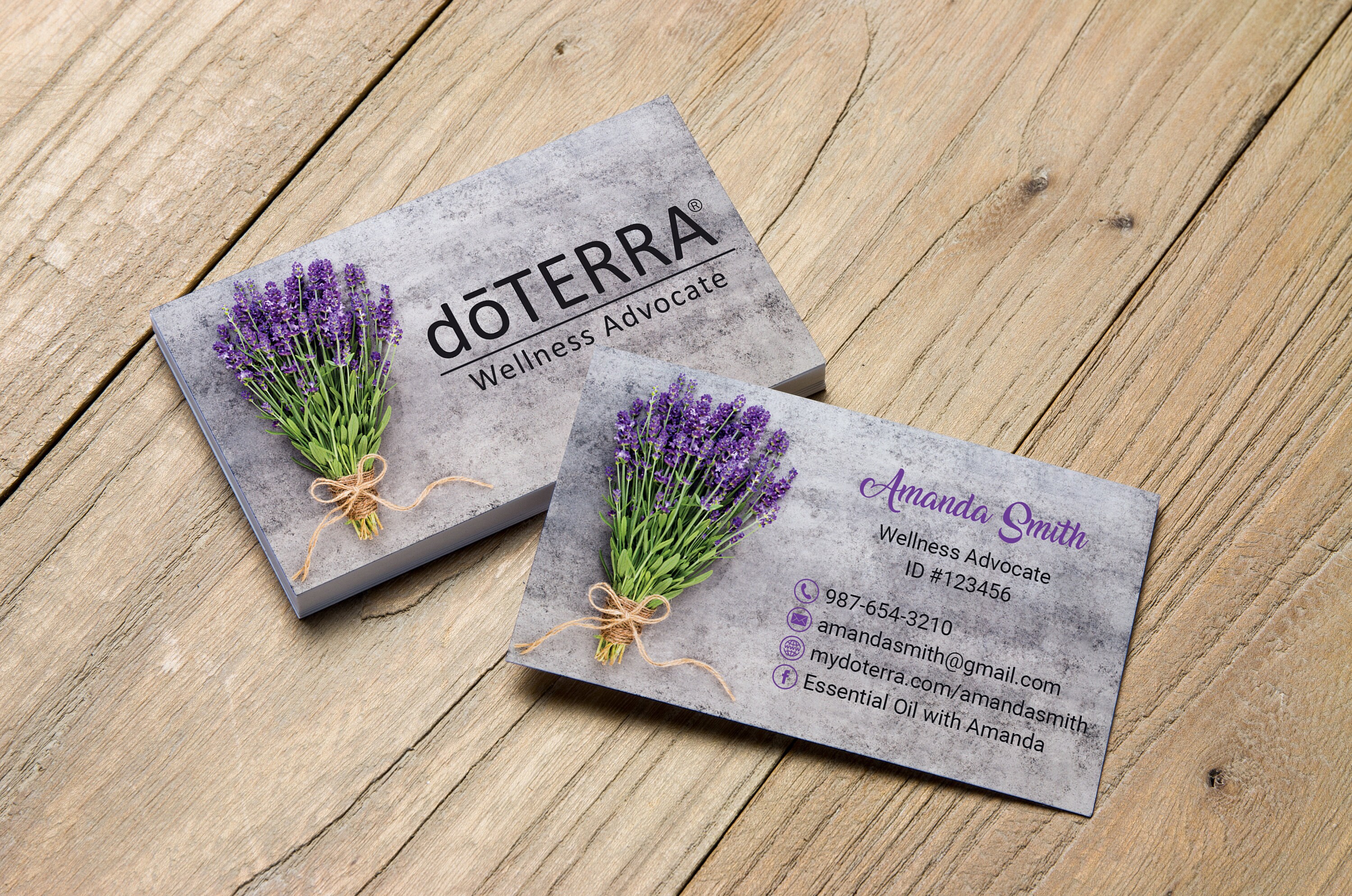 DoTERRA Business Cards Custom Doterra Business Card Modern ...